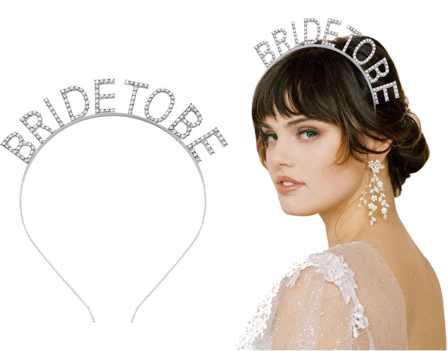 Gümüş Kaplama Kristal Taşlı Bride To Be Gelin Tacı