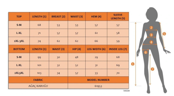 Kadın Uzun Kollu Kapşonlu Meloni Bluz Ve Pantolon Ikili Takım