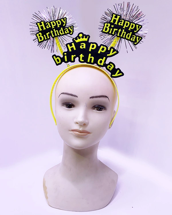 Happy Birthday Neon Sarı Tacı