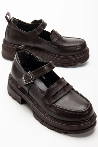 745-771 Kahve Günlük Yüksek Tabanlı Loafer Ayakkabı