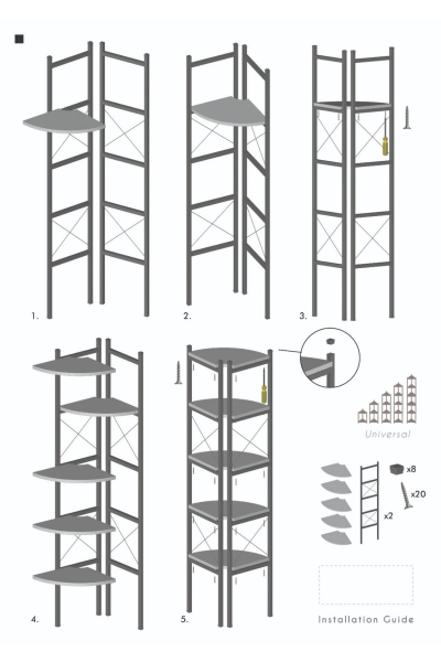 Kitaplık Çiçeklik 6 Raflı Ceviz Çok Amaçlı Stand Altı Bölmeli 160*30*43
