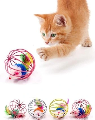 KAFESLI FARELI KEDI KÖPEK OYUN TOPU