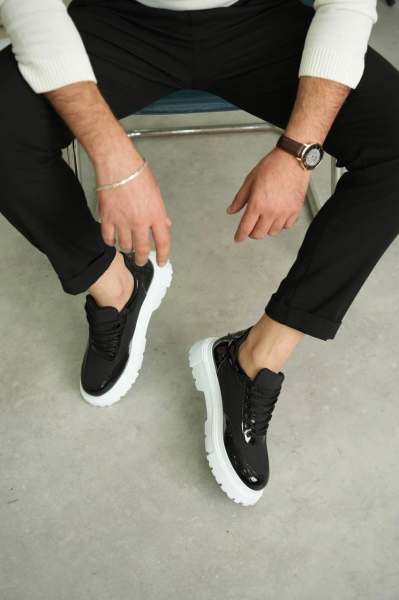 KB-X201 Kuback Siyah Rugan Paraşüt Günlük Erkek Ayakkabı