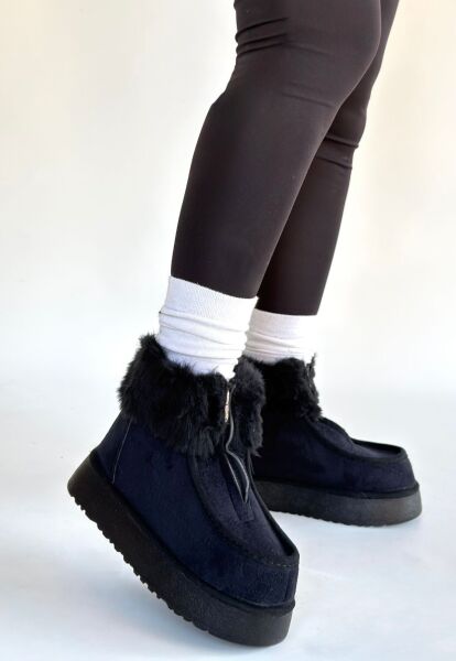 Zinya Siyah Süet Bot