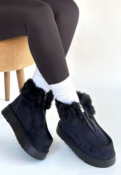 Zinya Siyah Süet Bot