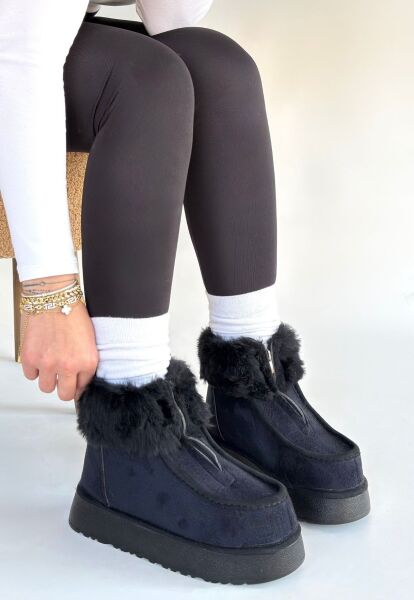 Zinya Siyah Süet Bot