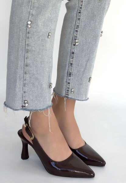 Hies Kahverengi Rugan Topuklu Ayakkabı