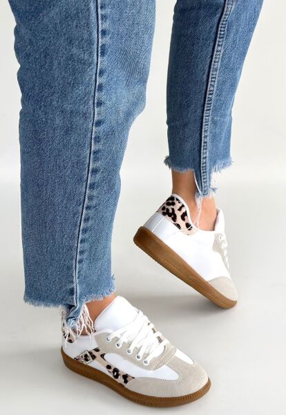 Mier Beyaz Cilt Bağcıklı Spor Ayakkabı