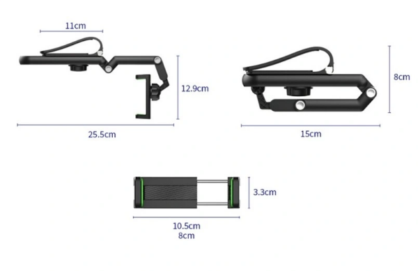 1080° Dönebilen Çok Fonksiyonlu Telefon Tutucu