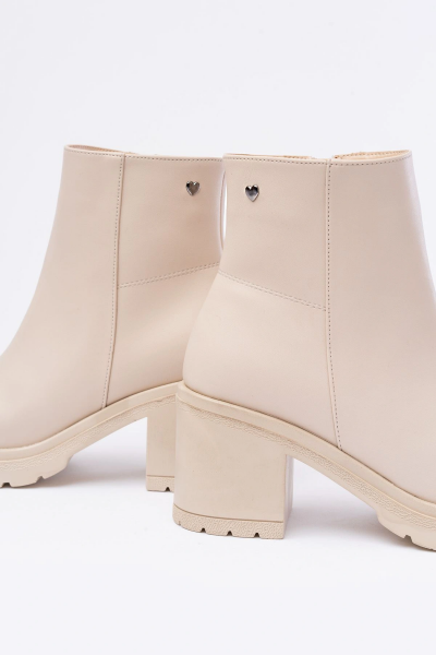 767-3020 Kahverengi Fermuarlı Kalın Topuklu Günlük Kadın Bot