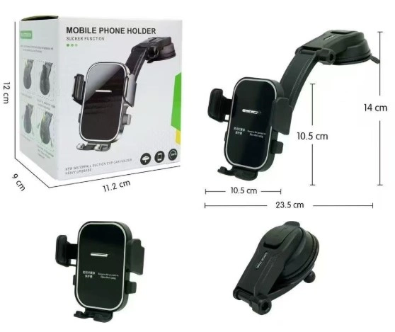 Torpido Üstü Vakumlu Araç Telefon Tutucu Ayarlanabilir Uzun Kollu