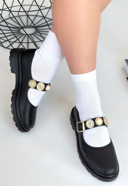 Okira Siyah Cilt Oxford Ayakkabı