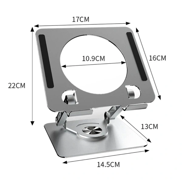 360 Derece Dönebilen Yükseltilmiş Masaüstü Ayarlanabilir Metal Tablet Standı