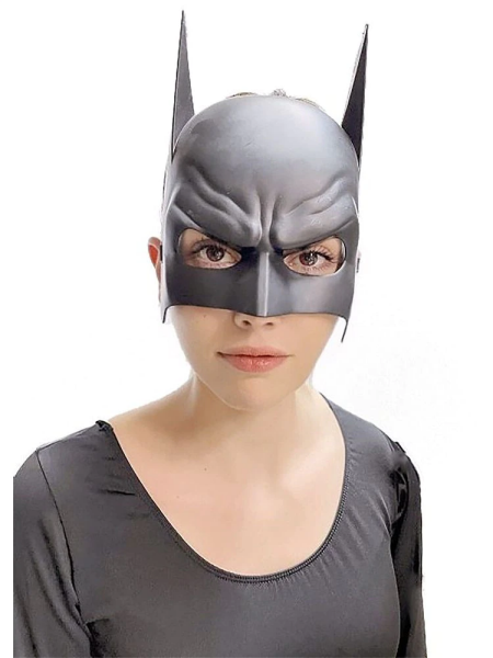 Siyah Çocuk Batman Maskesi Lastikli